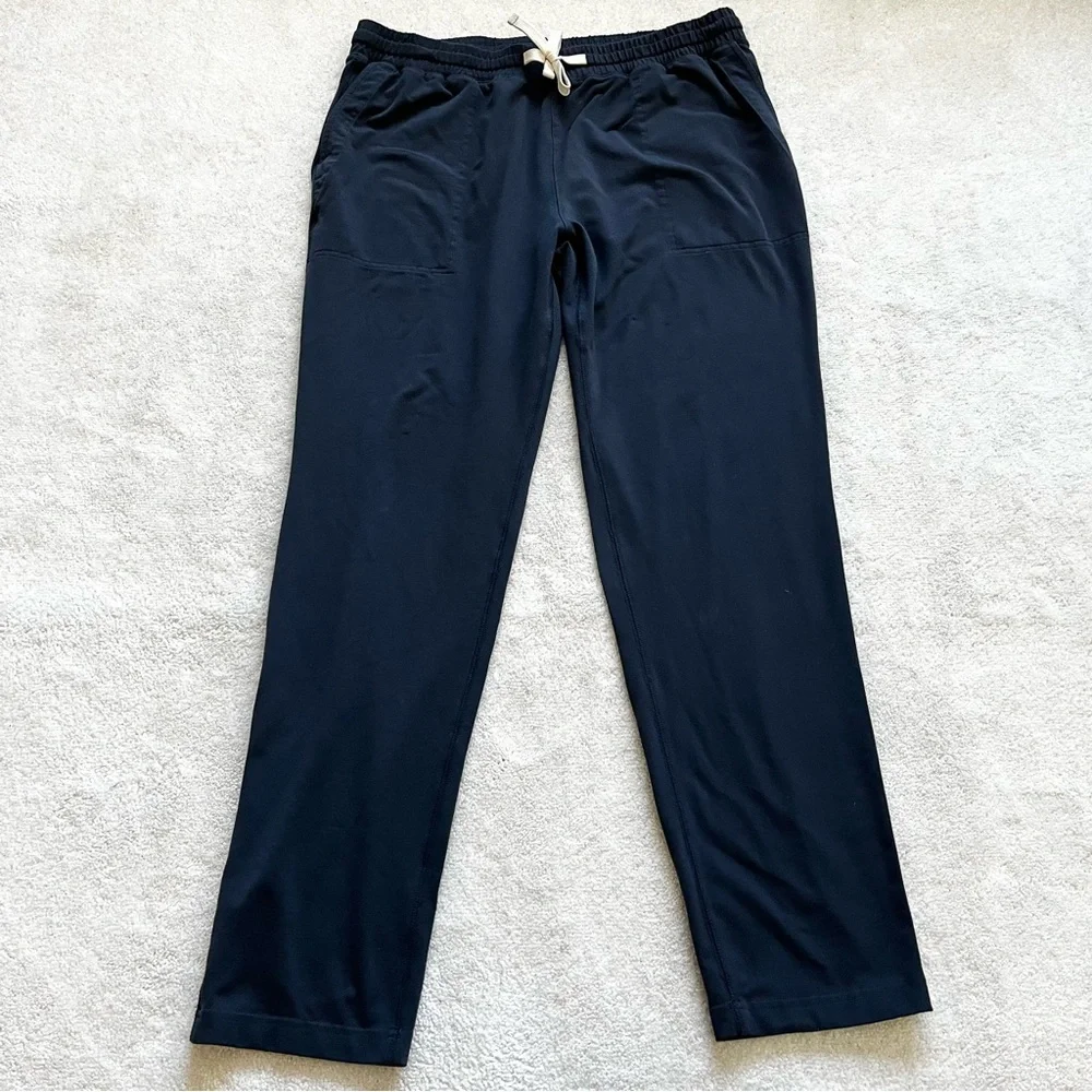 DUNNING MENS DRAWSTRING WAIST NAVY SOFT PANTS SIZE LARGE Comfortable Casual - Picture 1 of 8